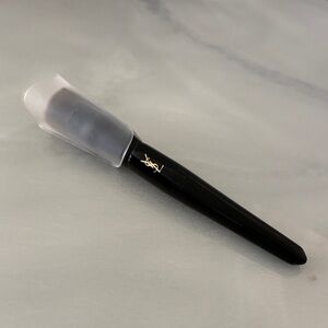 Yves Saint Laurent Black Makeup Brush with Gold Logo and Cap Brush No. 1
